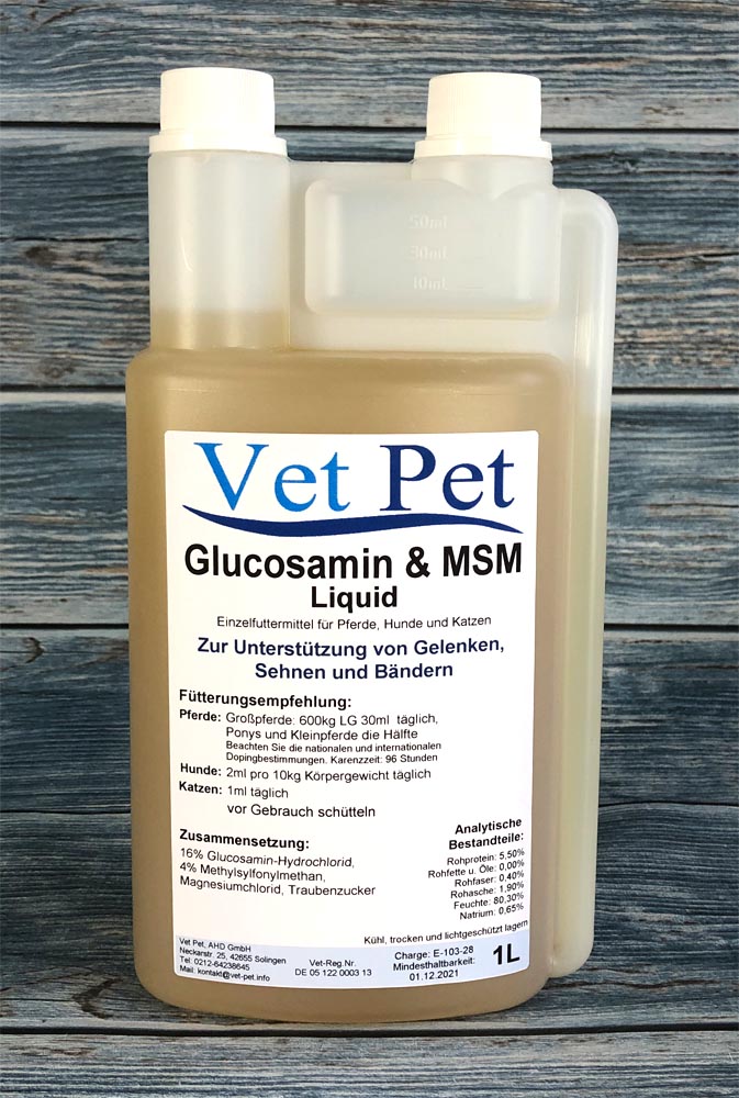 vp_hlucosamin_msm_liquid Glucosamin und MSM für Pferde und Hunde